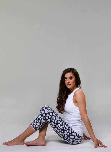 Image Title Onzie Long X Back Tank - White Waffle